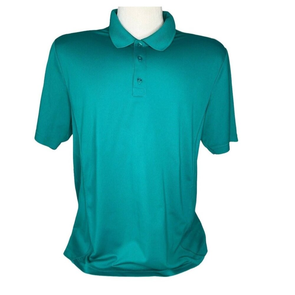 Fila Golf Performance Polo Shirt Mens Large Teal Short Sleeve Activewear
